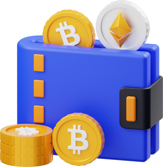 3D Cryptocurrency Wallet Icon